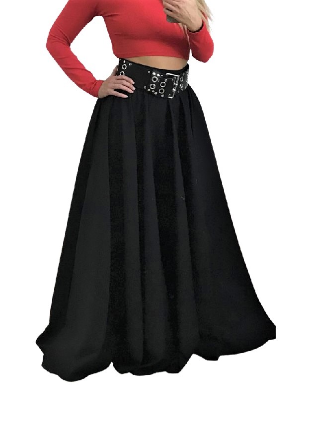 DLOUHÁ SUKNĚ - maxi sukně BOROS-SK-L-BLACK 05